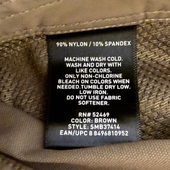 Swiss Tech Mens Khaki Cargo Pants‎ 38W x 32L Nylon Spandex Outdoor Casual - Picture 4 of 6